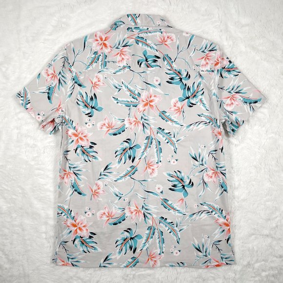 Gap Shirt Men Short Sleeve Hawaiian Button Down Shirt - Picture 5 of 8